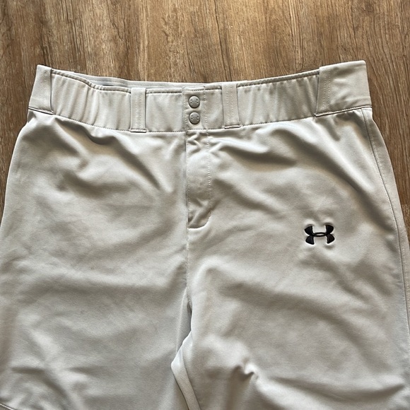 UNDER ARMOUR GREY BASEBALL PANTS (SIZE XL) - Picture 3 of 8